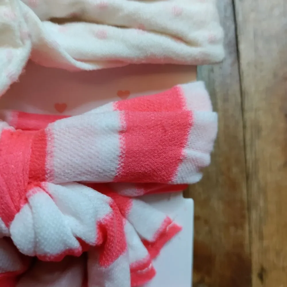 Capelli baby girl headbands nylon hot pink white black stripe bundle 4 headbands